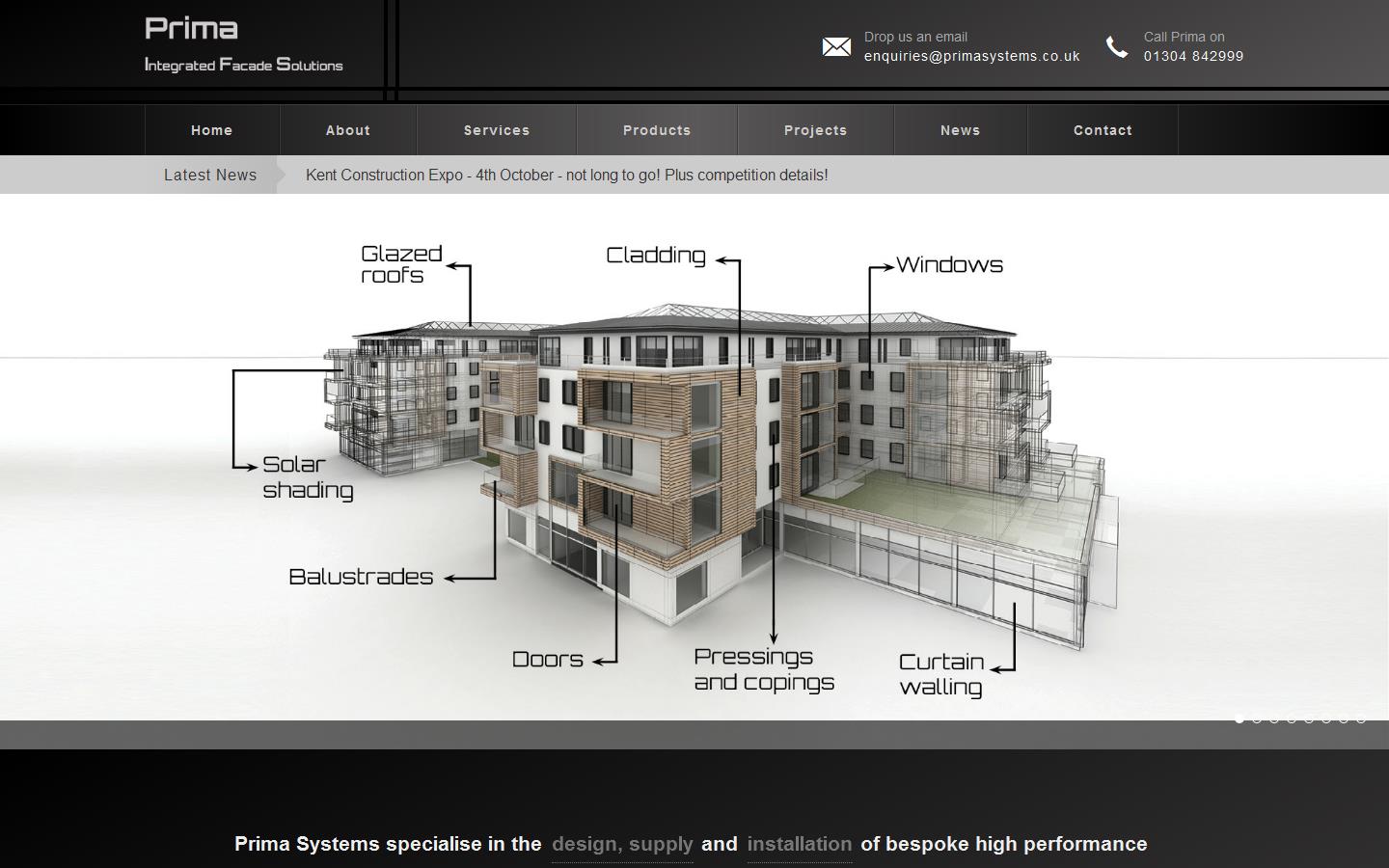 Prima Integrated Facade Solutions Website