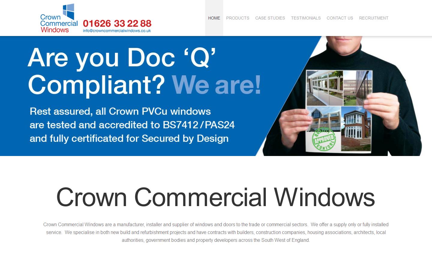 Crown Commercial Windows Website