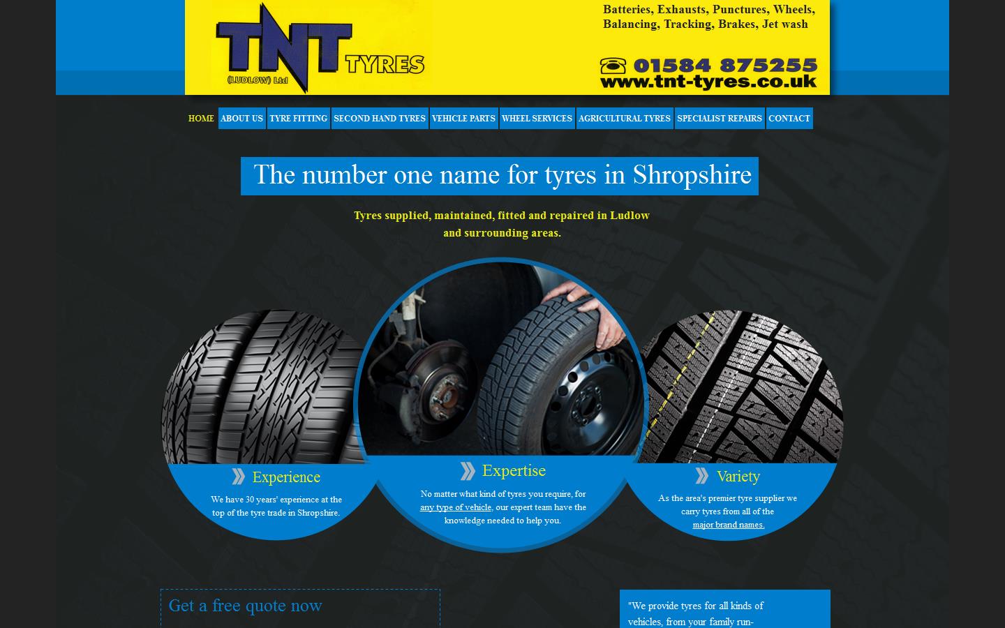 T N T Tyres Website