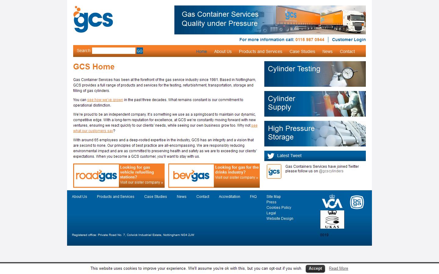 Gas Container Services Ltd Website