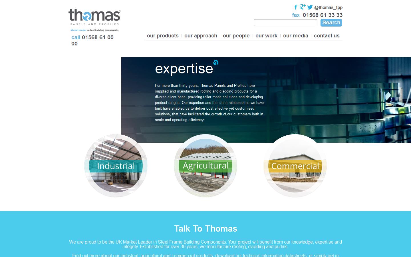 Thomas Panels & Profiles Ltd Website