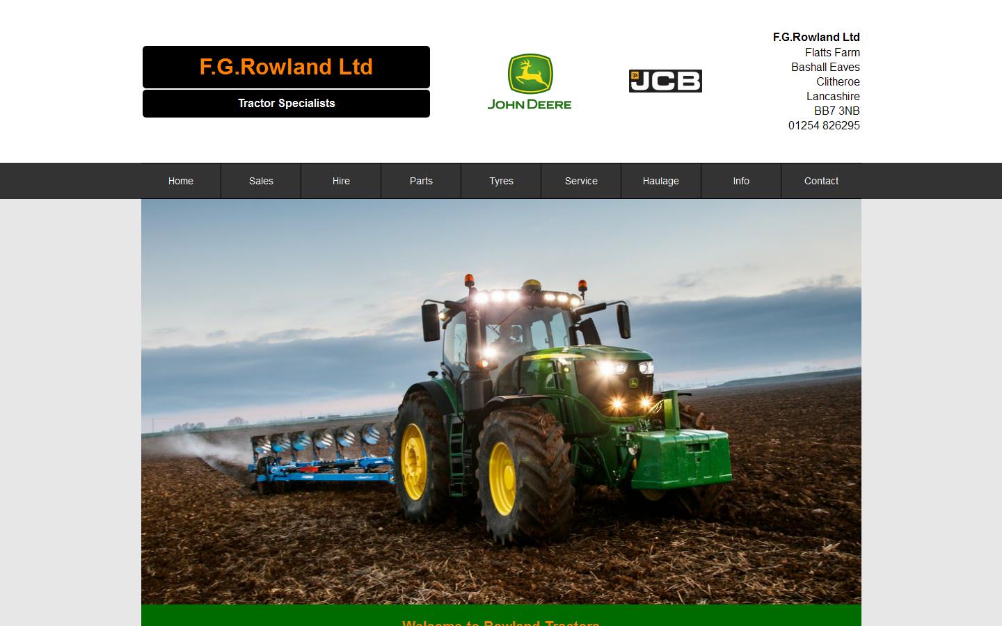 Rowland Tractors Website