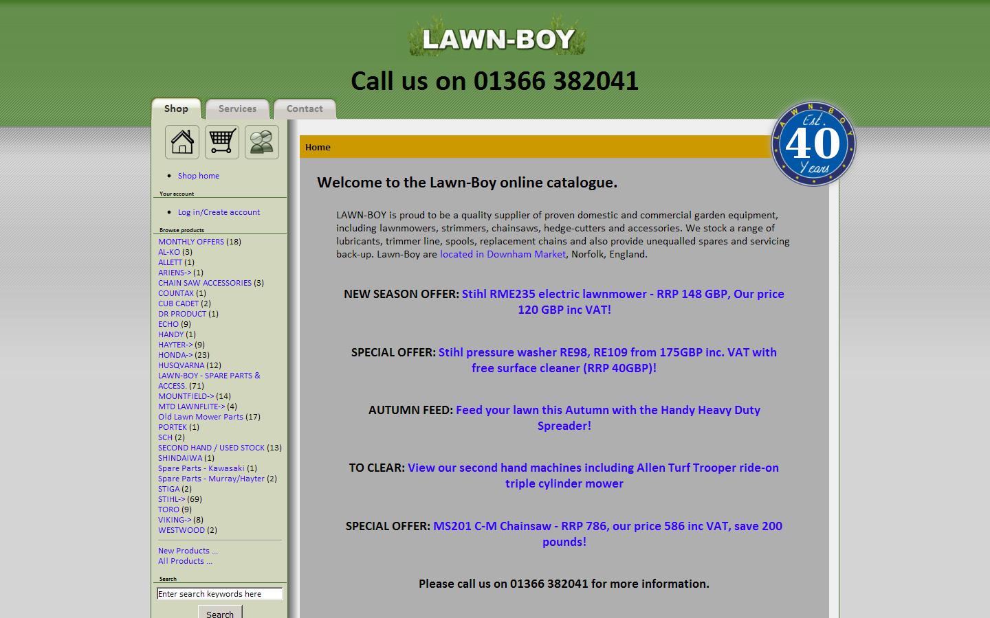 Lawn Boy Farm Services Website