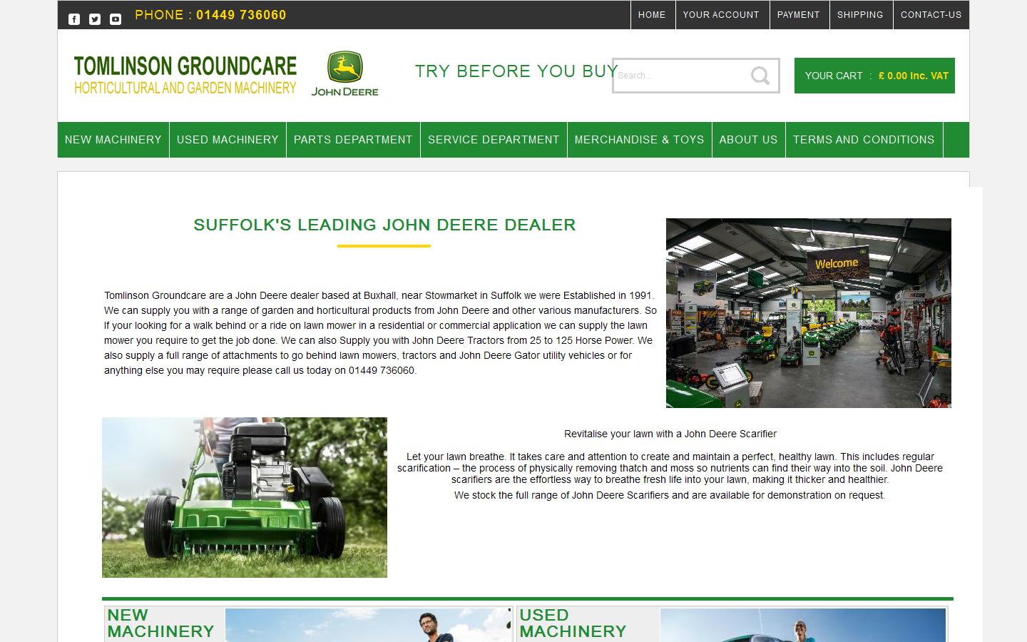 Tomlinson Groundcare Website