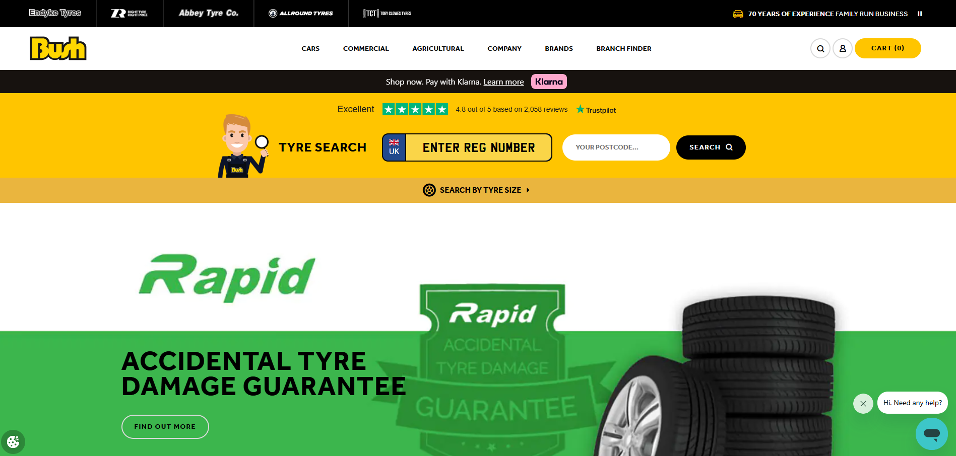 Bush Tyres Website