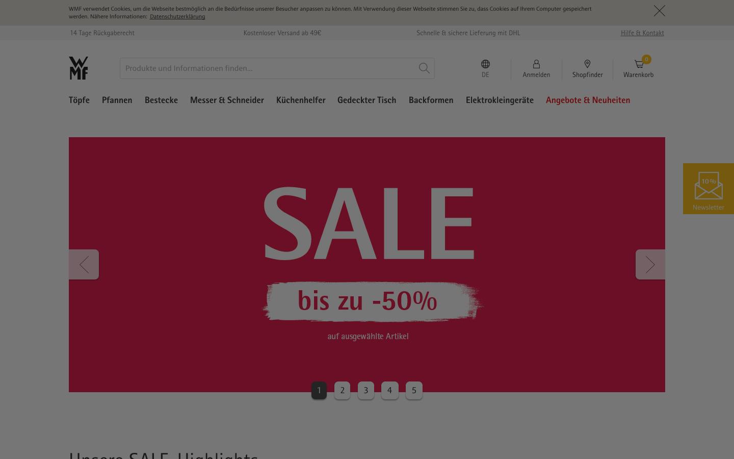 W M F UK Ltd Website