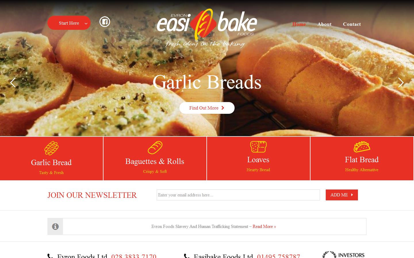 Evron Foods Ltd Website