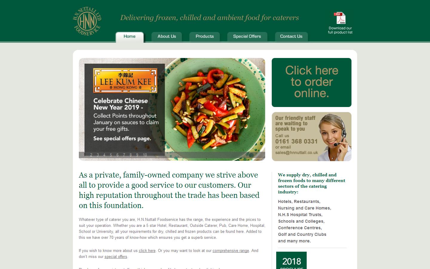 H N Nuttall Ltd Website