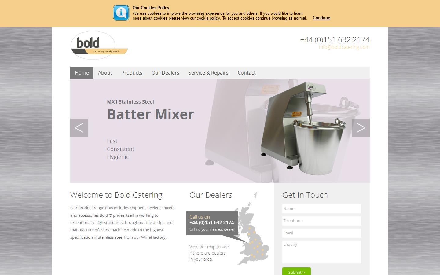 Bold Catering Equipment Website
