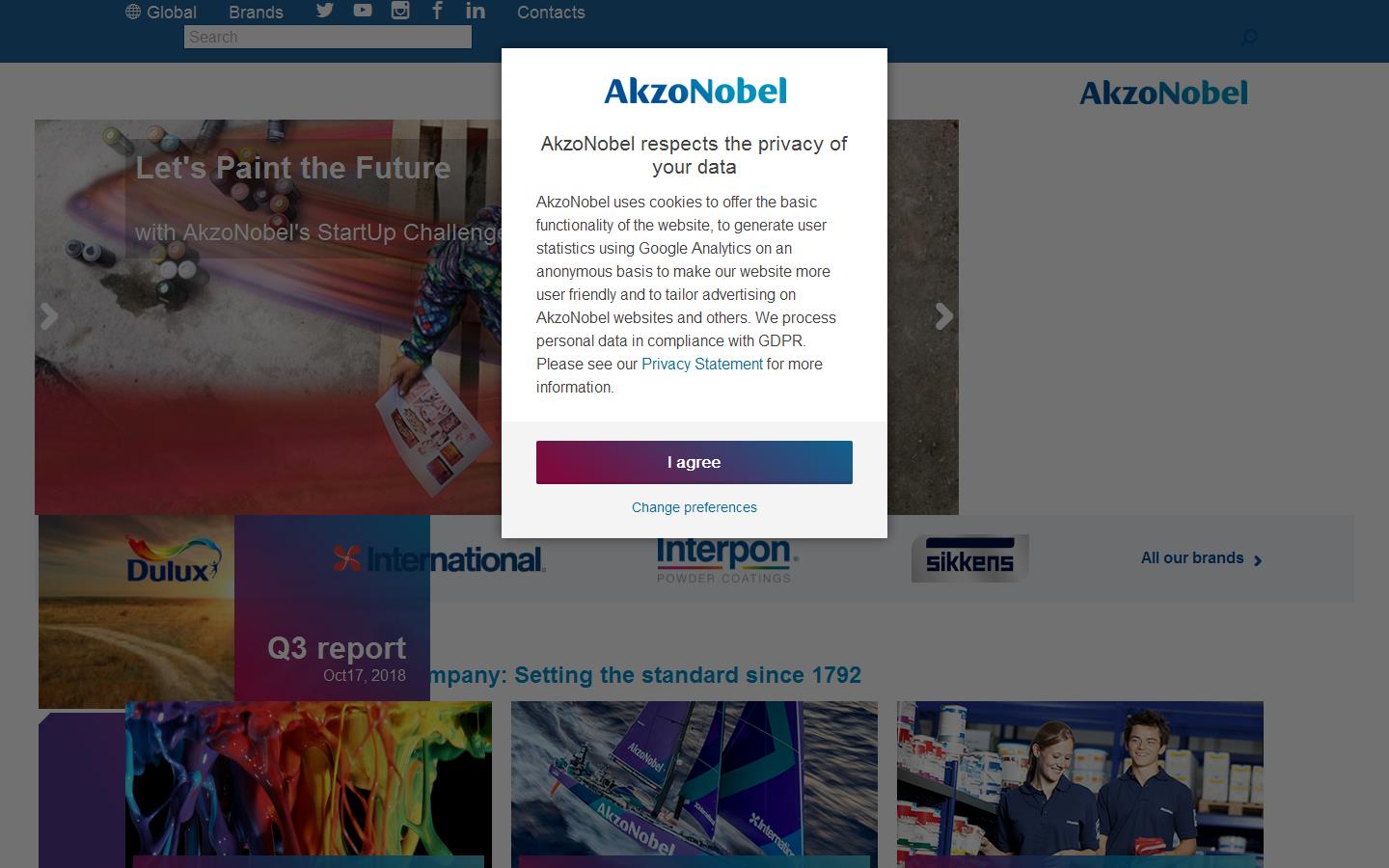 Akzo Nobel Industrial Coatings Website