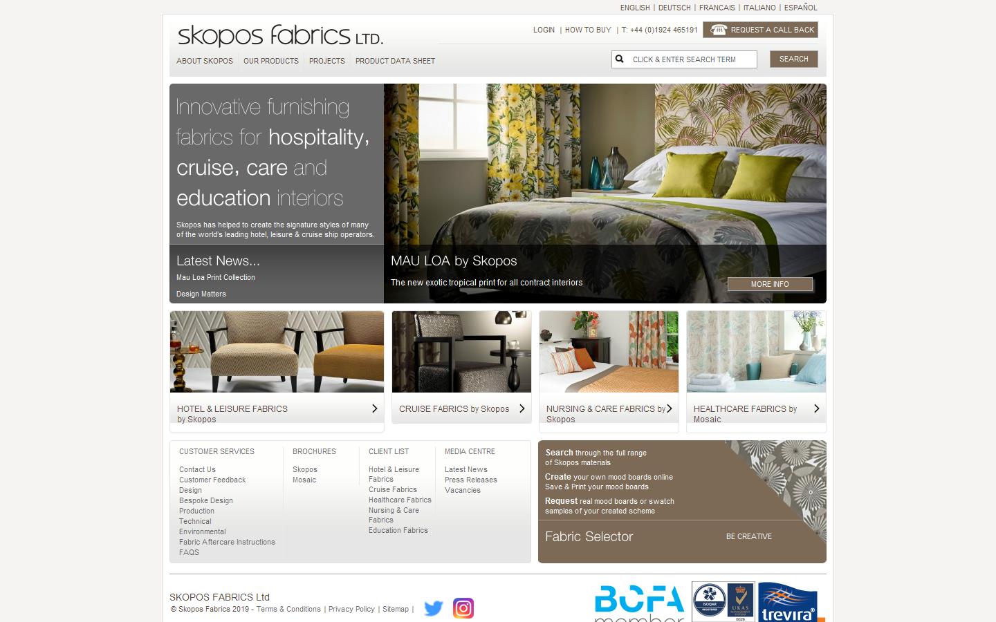 Skopos Fabrics Website