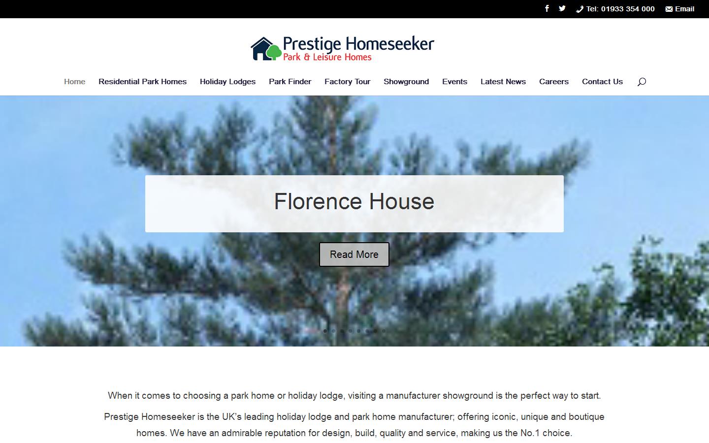 Prestige Homeseeker Park & Leisure Homes Website