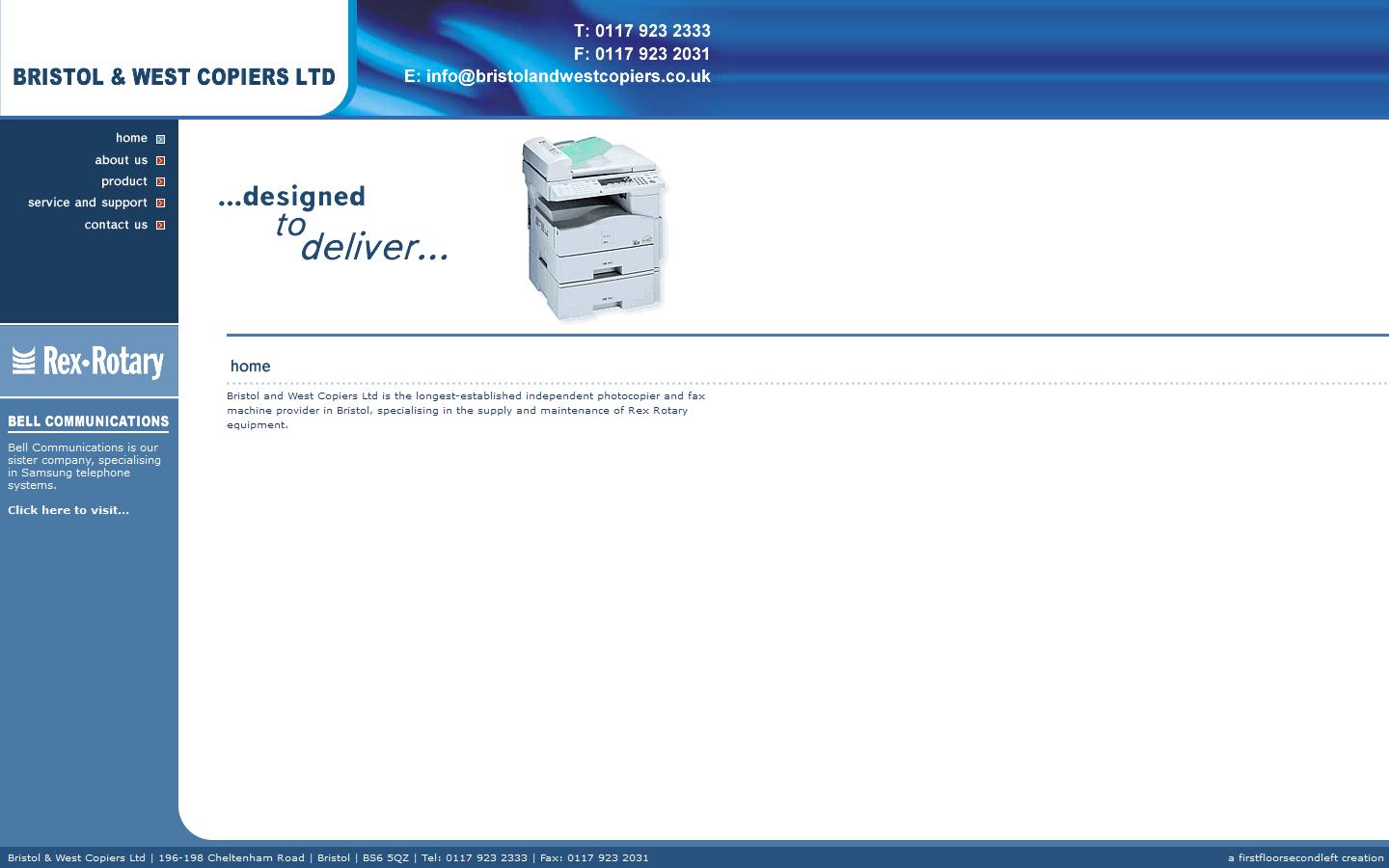 Bristol & West Copiers Ltd Website