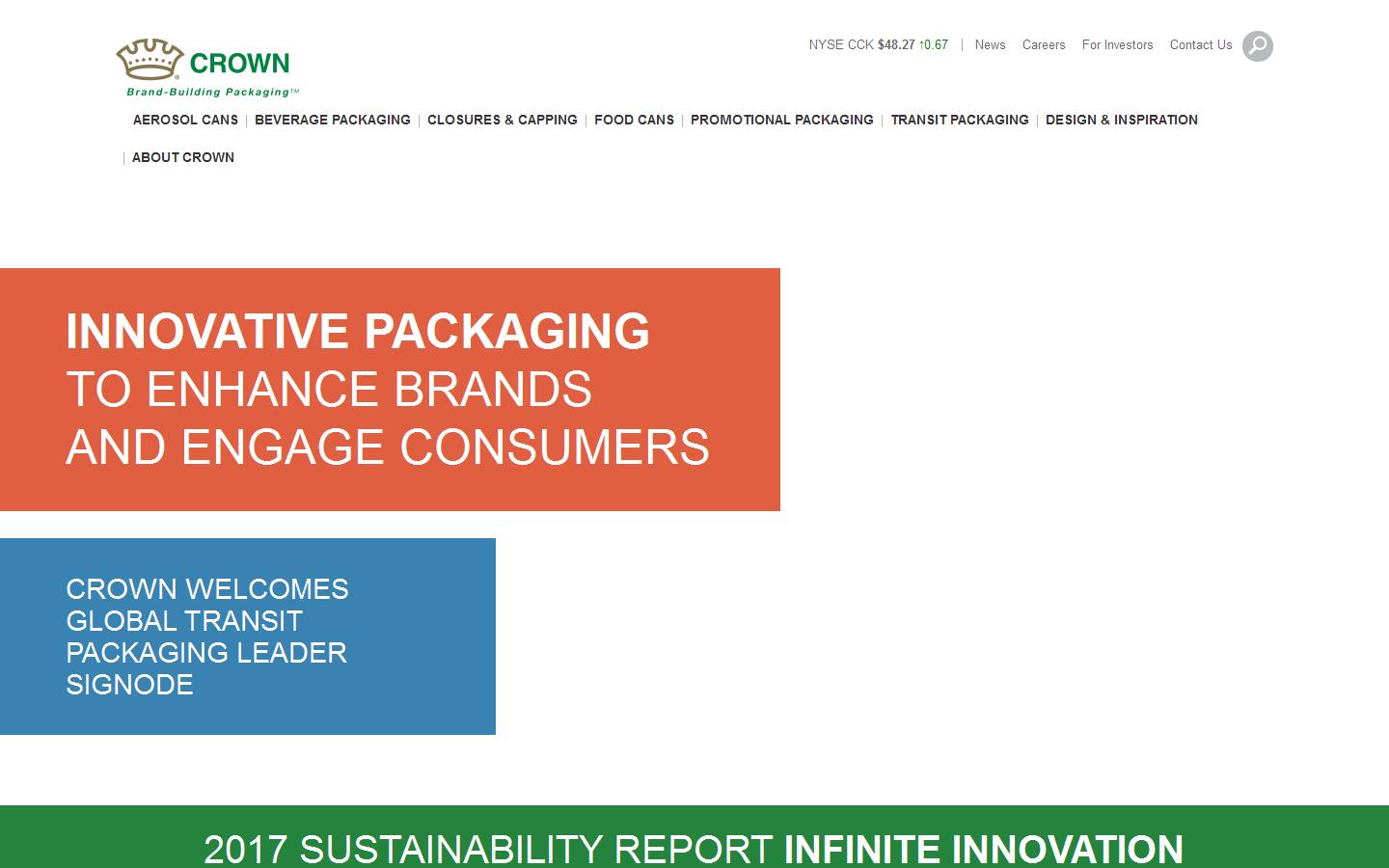 Crown Packaging Website