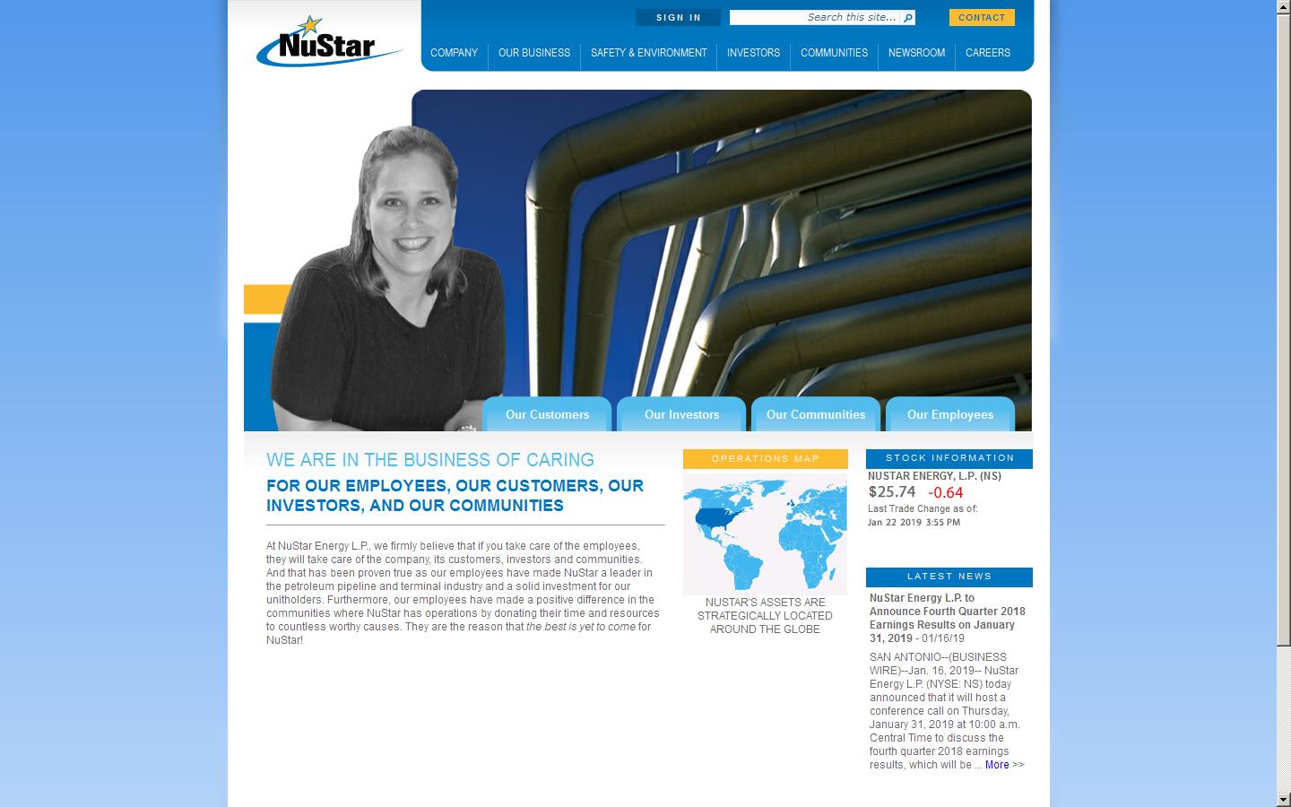Nustar Terminals Website