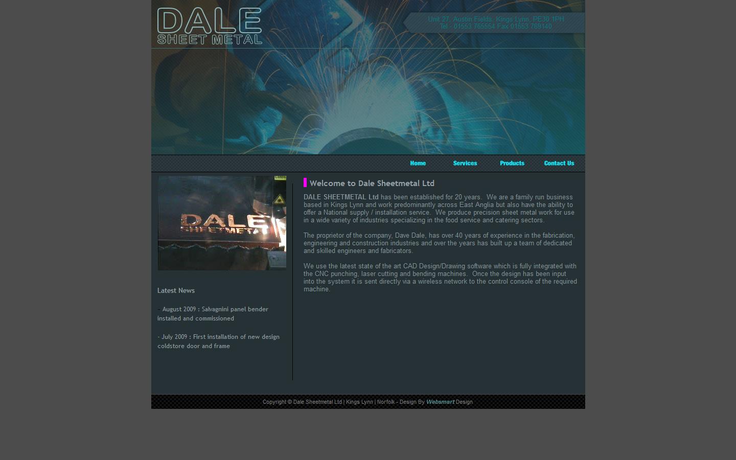 Dale Sheet Metal Ltd Website
