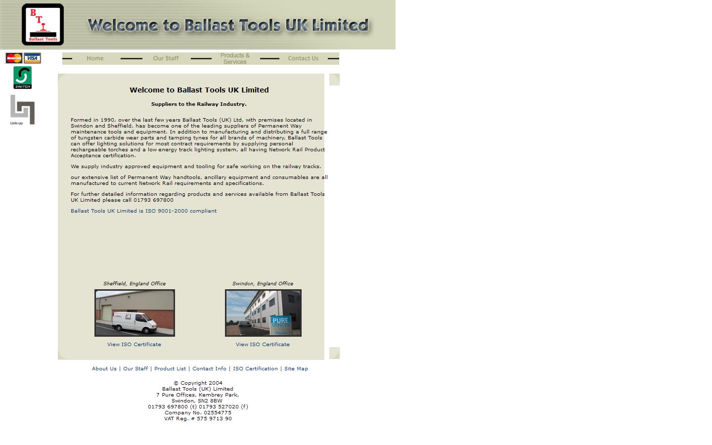 Ballast Tools UK Ltd Website