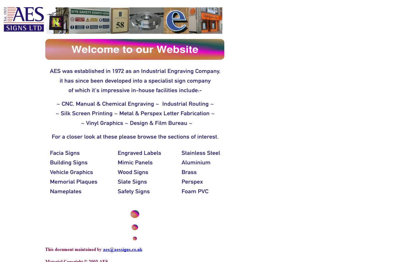 A E S Signs Ltd Website