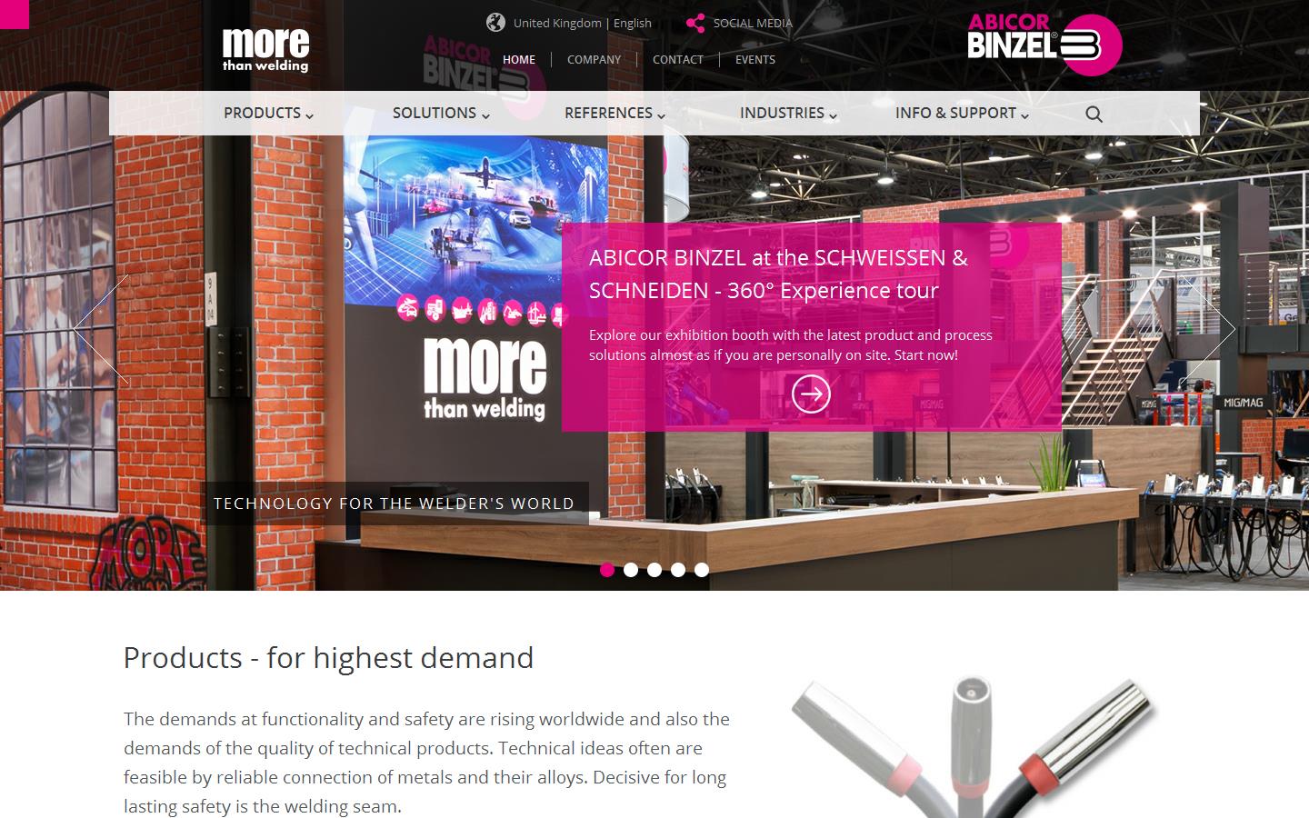 Abicor Binzel Website