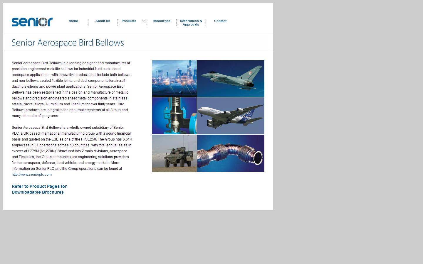 Senior Aerospace Bird Bellows Website