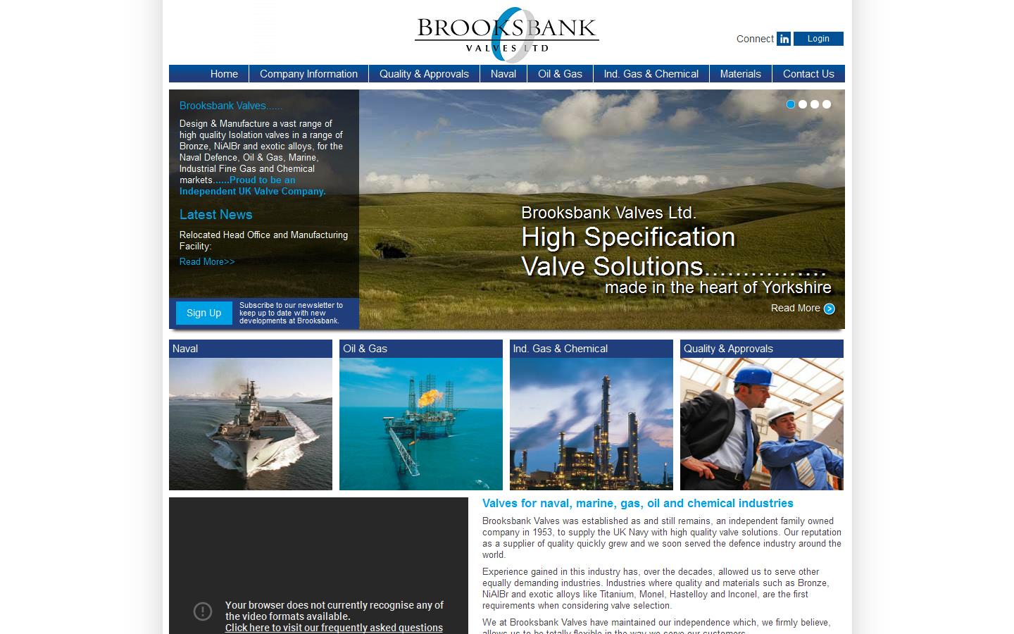 Brooksbank Valves Ltd Website