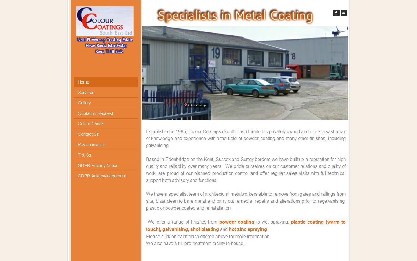 Colour Coatings South East Ltd Website