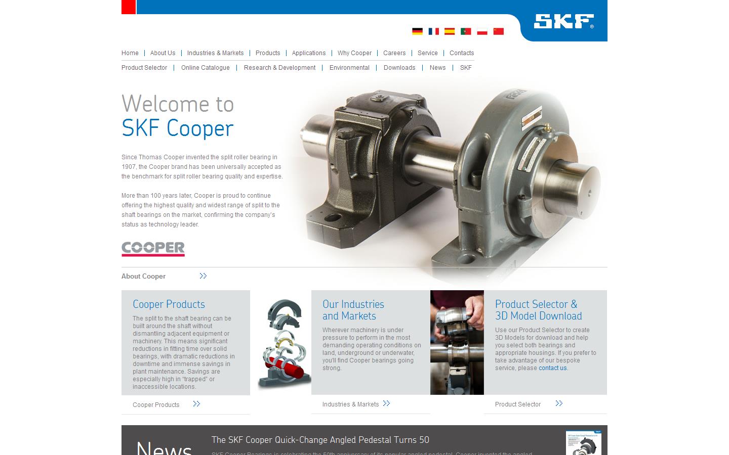 Cooper Roller Bearings Co. Ltd Website