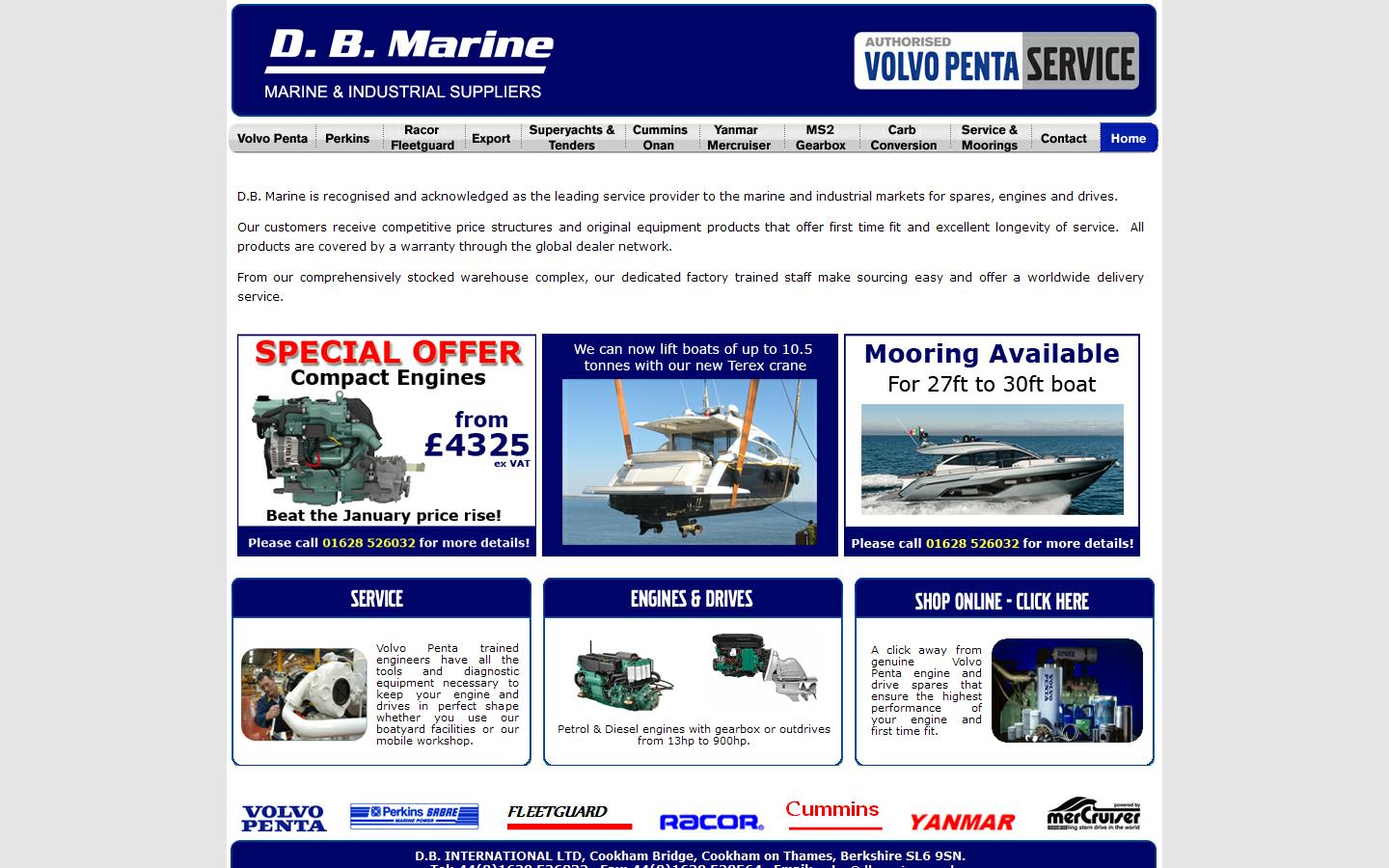 D B Marine Website