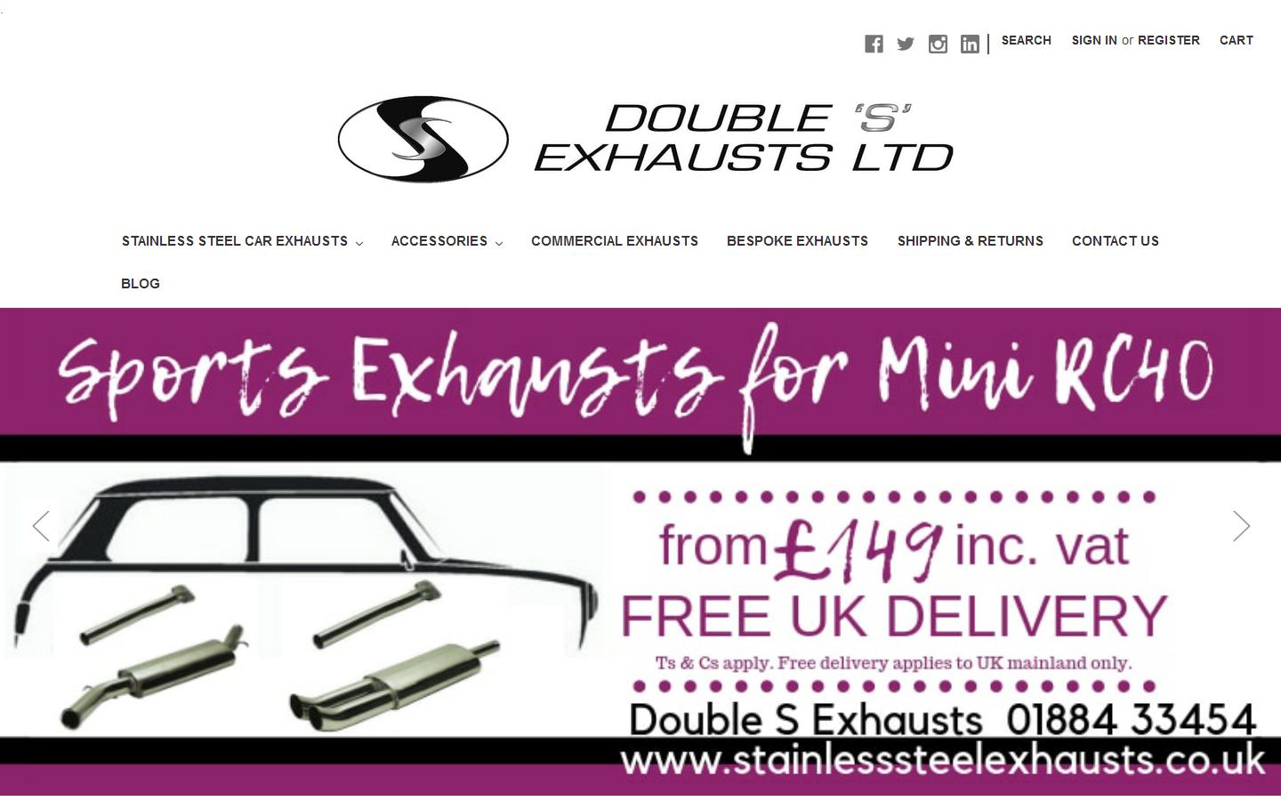 Double S Exhausts Website