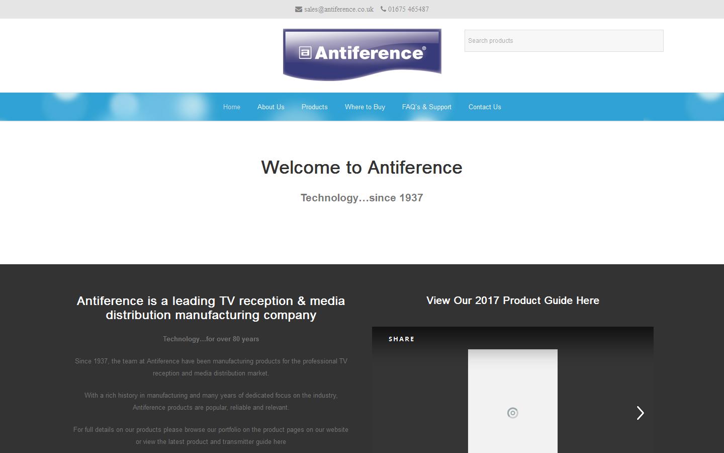 Antiference Website