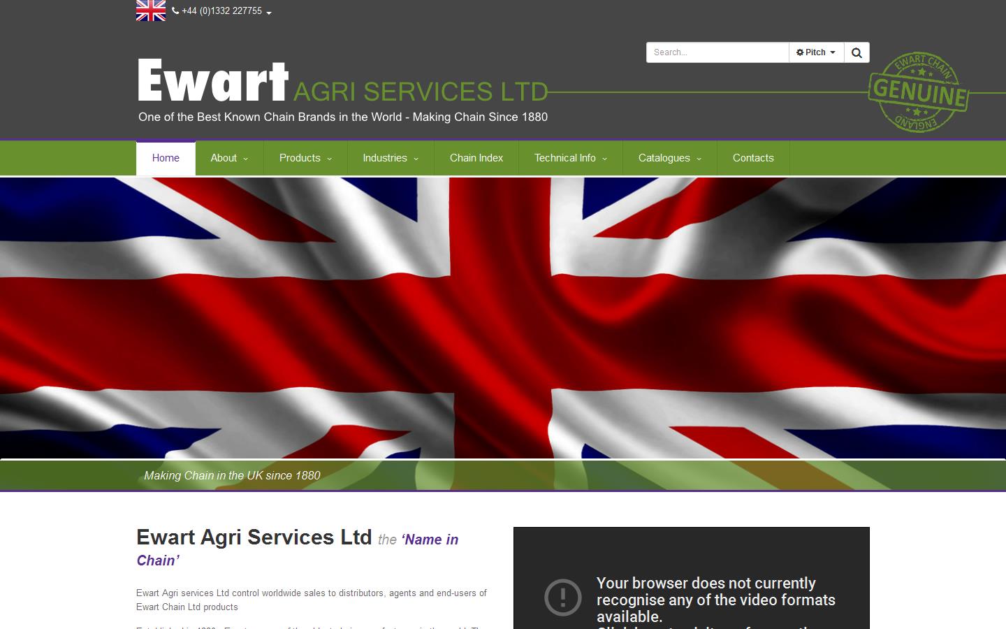 Ewart Chain Ltd Website