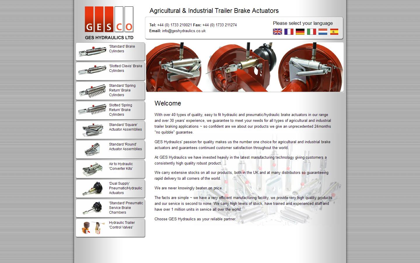 G E S Hydraulics Ltd Website