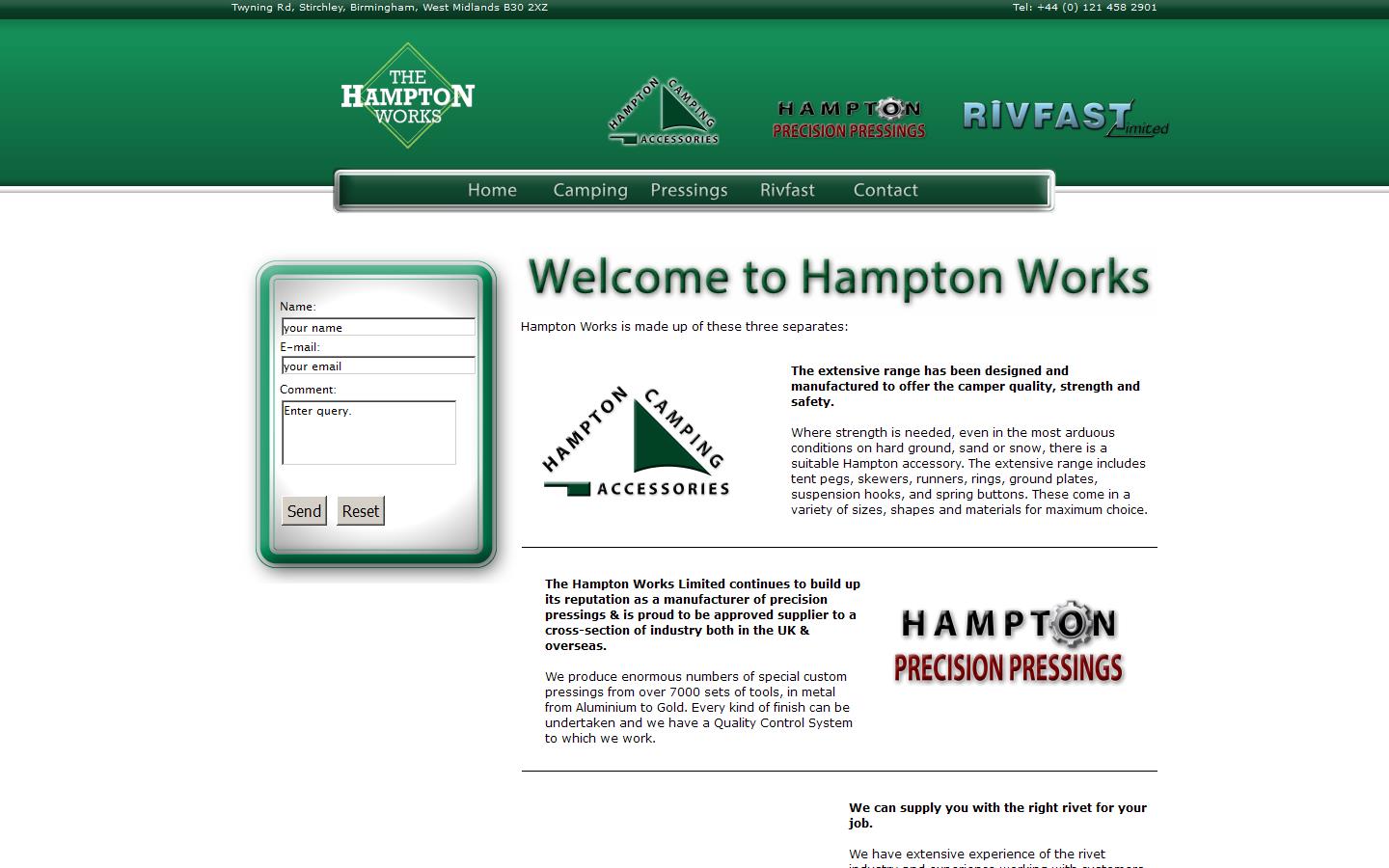 The Hampton Works Ltd Website