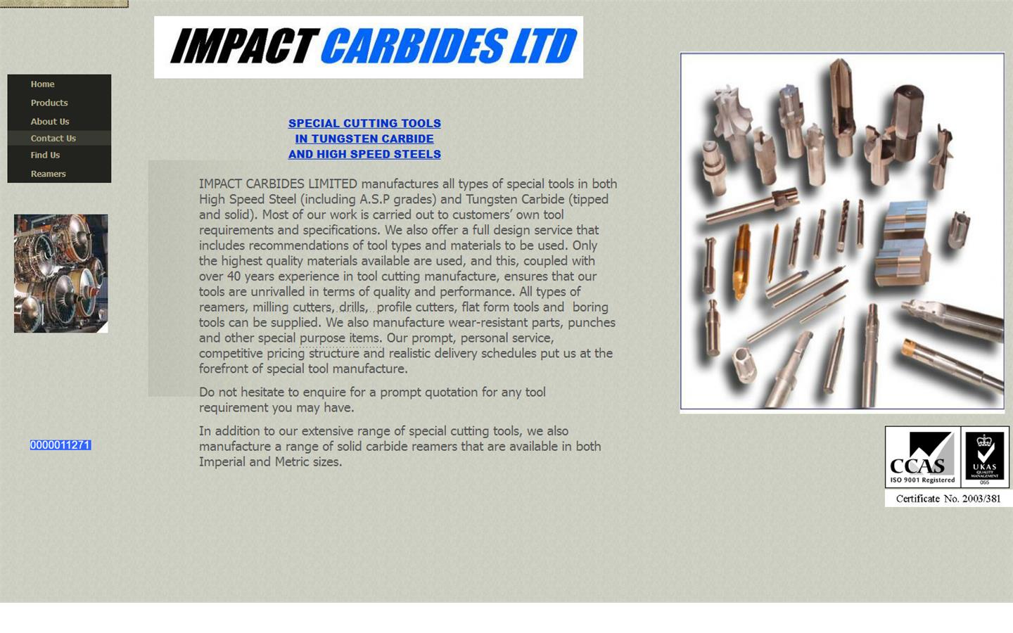 Impact Carbides Ltd Website
