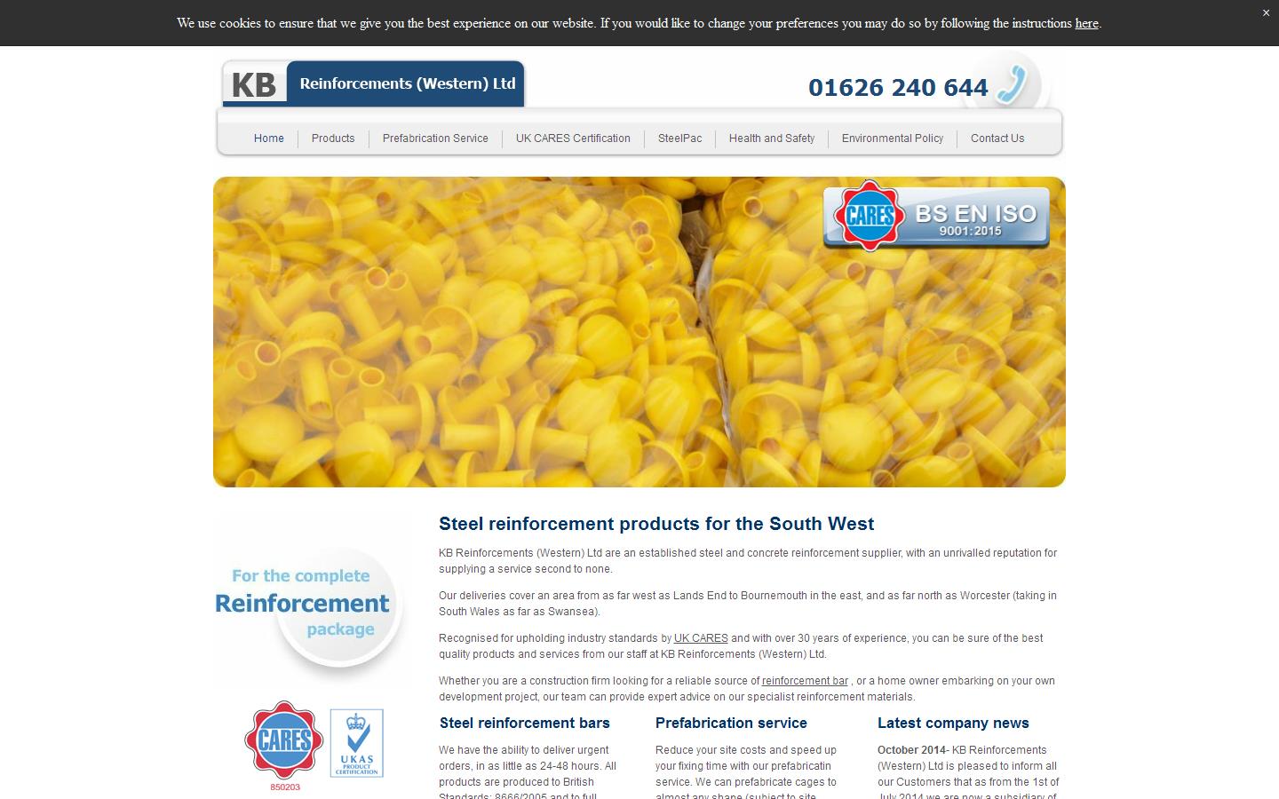K B Reinforcements Western Ltd Website
