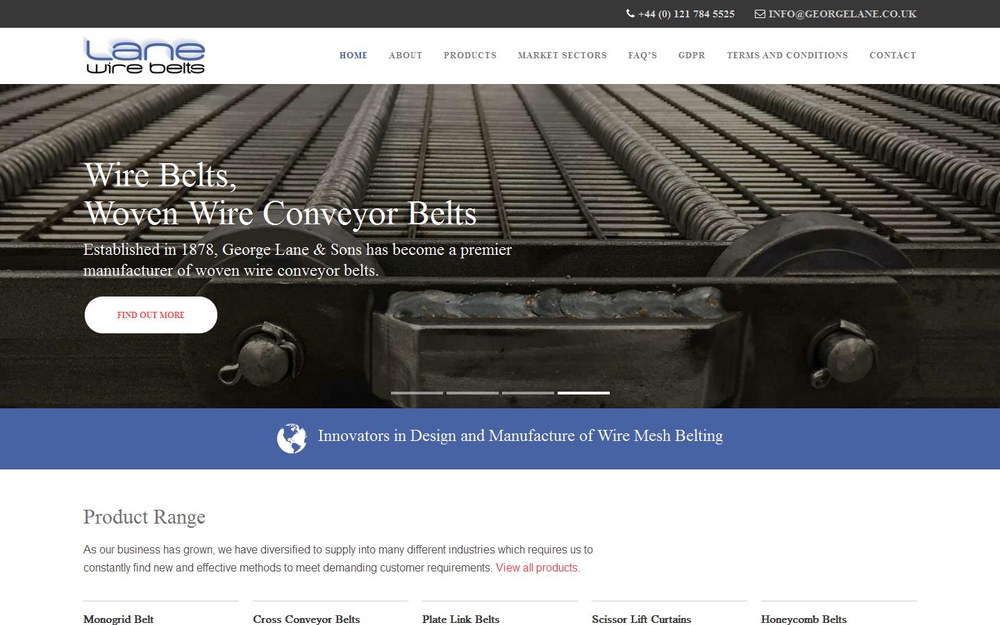 George Lane & Sons Ltd Website