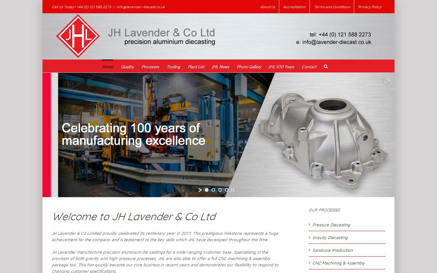 J H Lavender & Co. Ltd Website