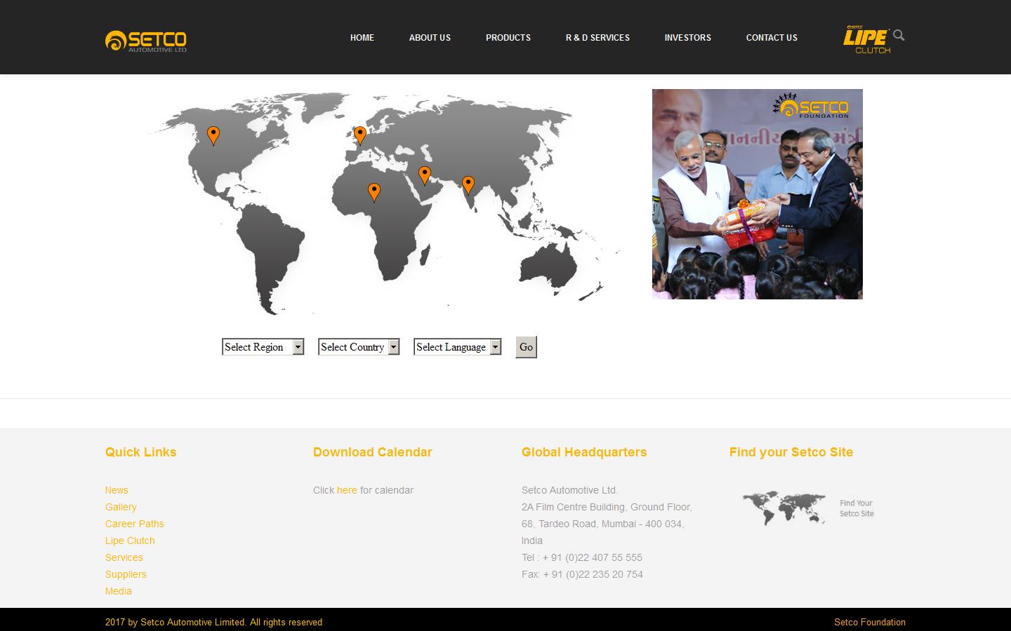 Setco Automotive UK Ltd Website