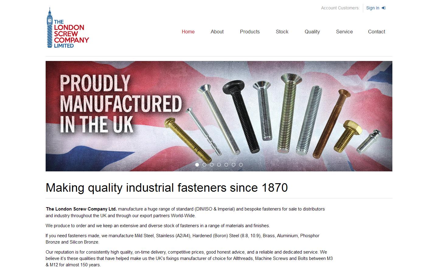 The London Screw Company Ltd Website