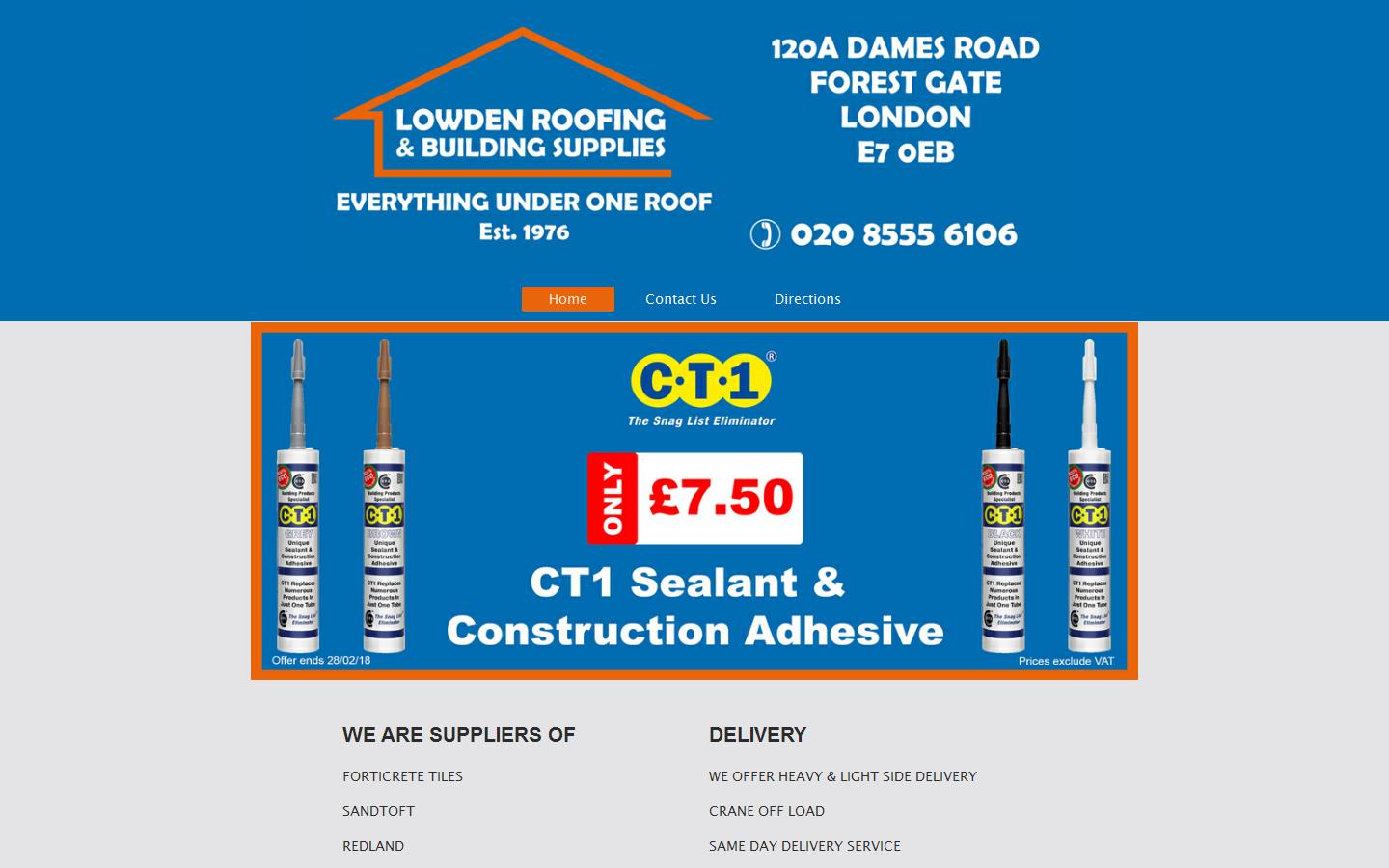 Lowden Roofing & Building Supplies Website