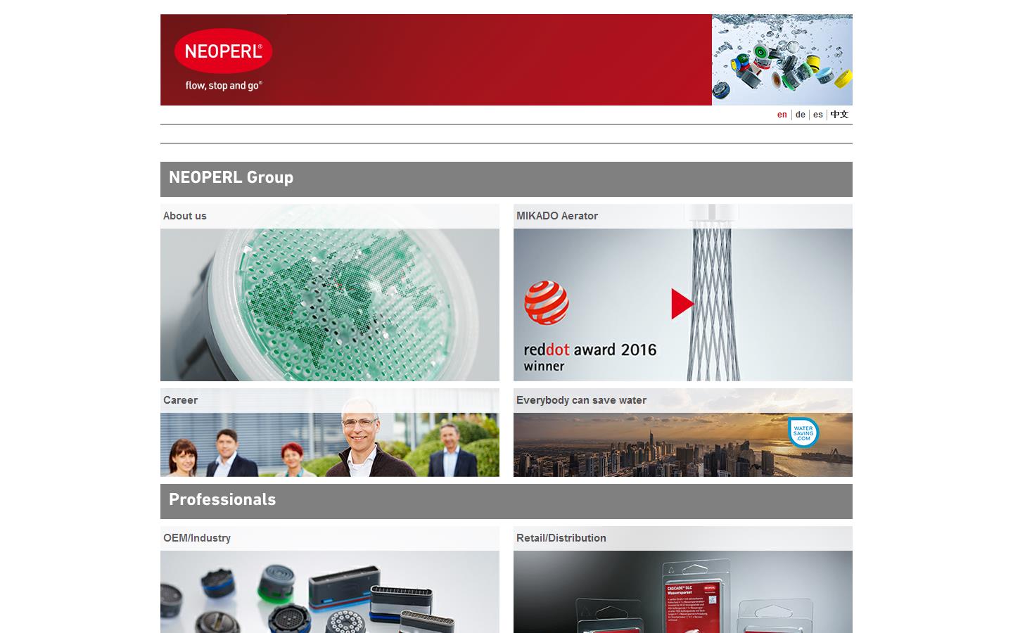 Neoperl UK Ltd Website