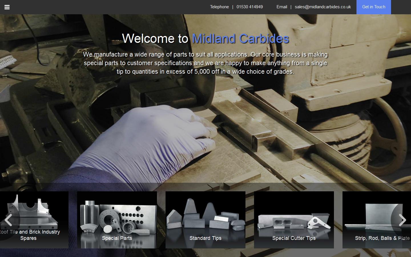 Midland Carbides Ltd Website