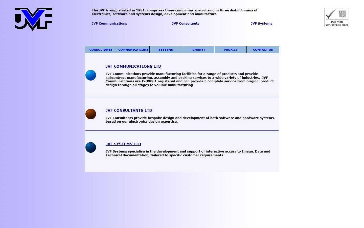 JVF Group of Companies Website