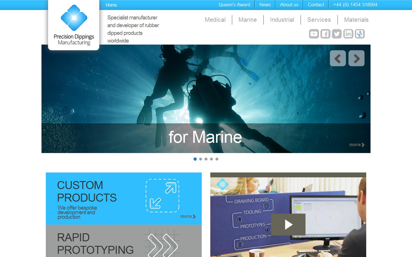 Precision Dippings Manfacturing Website