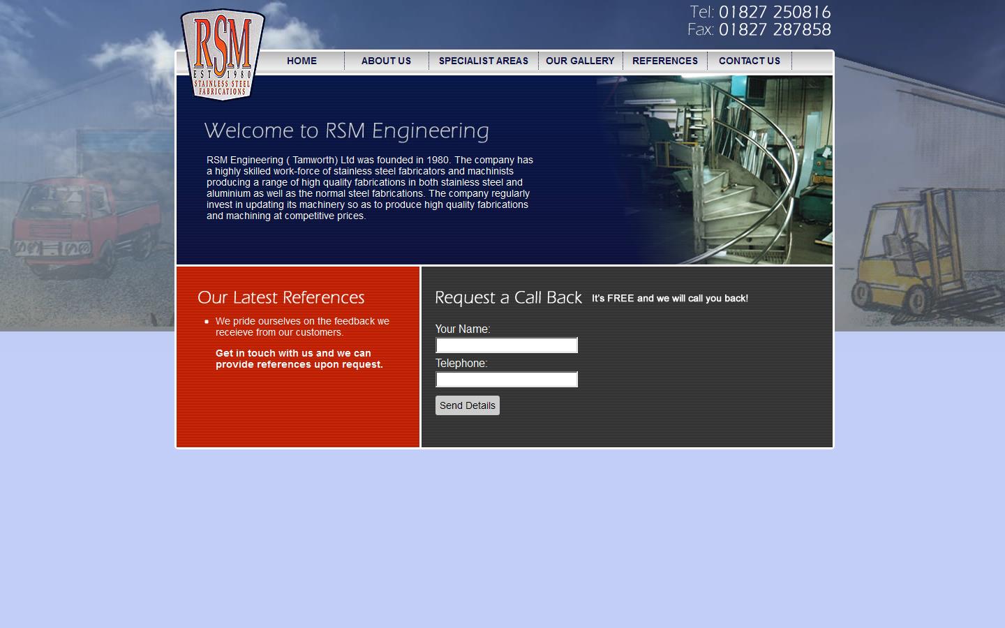 R S M Engineering Tamworth Ltd Website