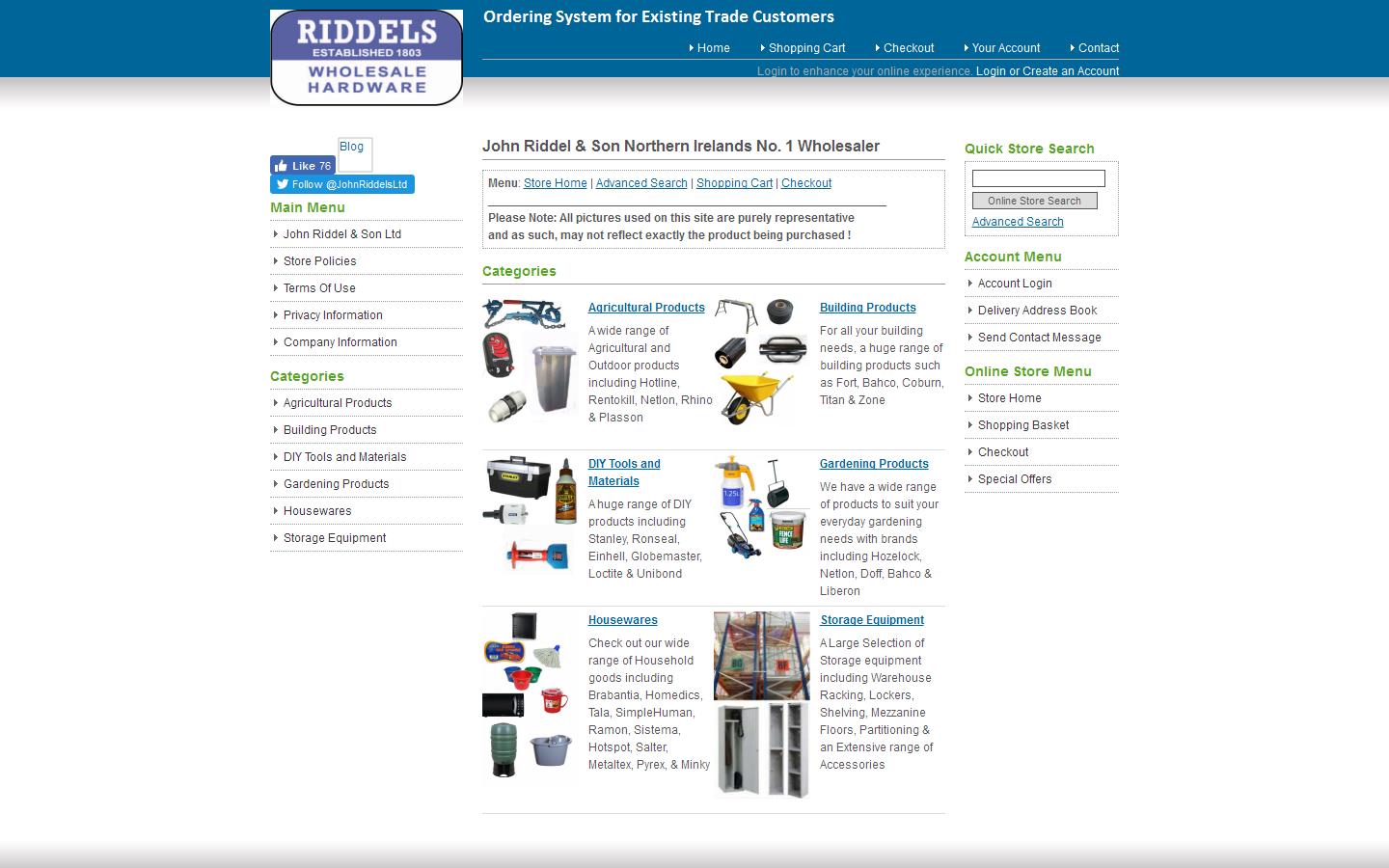 John Riddel & Son Website