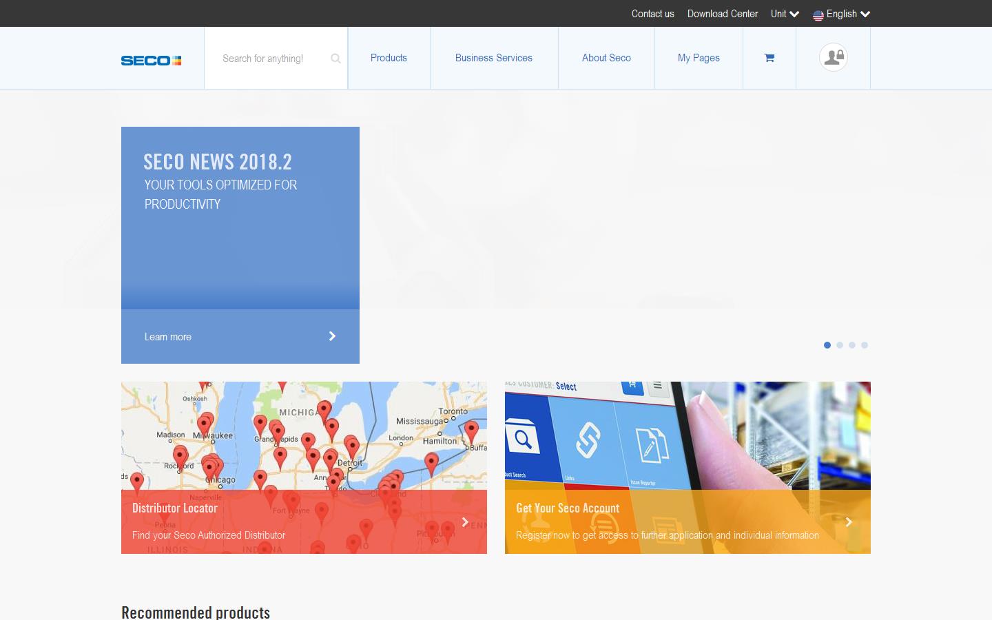 Seco Tools UK Ltd Website