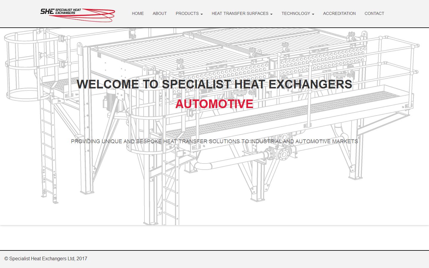 Specialist Heat Exchangers Website