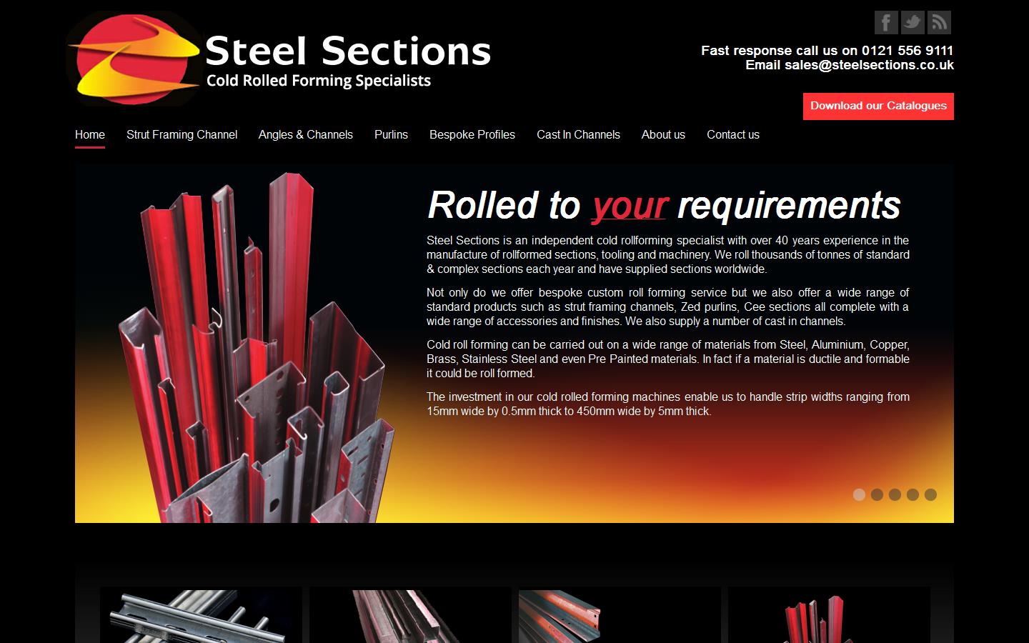 Steel Sections Warley Ltd Website
