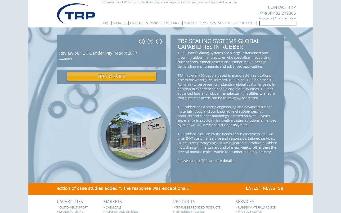 T R P Sealing Systems Ltd Website